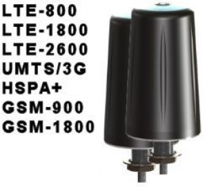 Panorama LPB-7-27 LTE-Set Low-Profile-Breitband-Fahrzeugantenne mit 2 x 5 dBi für Mobilfunk (LTE 3G 2G) für Teltonika RUT-200 - RUT-240 - RUT-241 - RUT-260