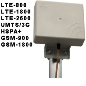 SIRIO SMP-4G mit 2 x 8 dBi Gewinn: Kompakte MIMO-Universal-Hochleistungsantenne für Mobilfunk (LTE, 3G, 2G) für den ZTE MF910
