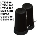 Wideband magnetic antenna set Panorama LPBEM-6-60 with 5 dBi gain for mobile communications (5G 4G 3G 2G) for ZTE MU5001 - MU5002 - MU5120 - UC50 - MF910 - MF920