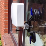 For outdoor use: Powerful 5G MIMO high performance antenna Panorama LTE/5G HighGain 2 x 9 dBi gain with suction mount for ZTE MU5001 - MU5002 - MU5120 - UC50 - MF910 - MF920